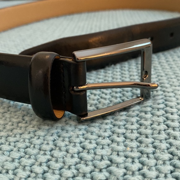 Faux leather me s black belt M 32-34 - Picture 2 of 6